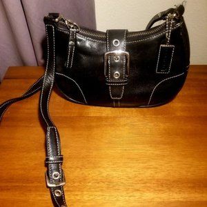 Coach crossbody boho purse Black / grommets